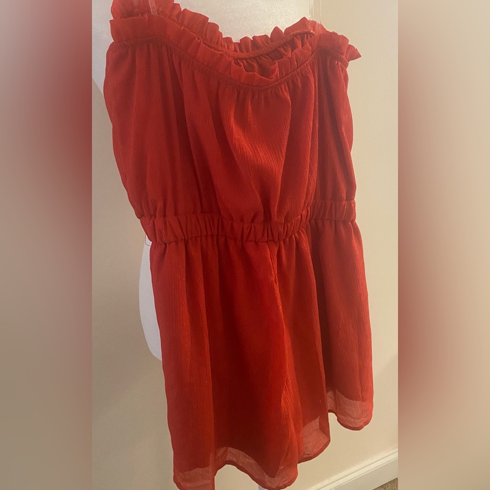 Red romper strapless small